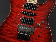 G-Life Guitars Cross Edge Quilt ~Raspberry Red Burst~_5