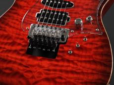 G-Life Guitars Cross Edge Quilt ~Raspberry Red Burst~_6