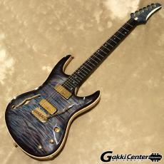 Valenti Guitars Nebula Carved Semihollow, Violet Blue(dark burst)_2