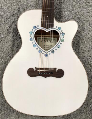 ZEMAITIS CAF-90HCW White Abalone【大人気ハート型サウンドホール エレアコ!】【丈夫なギグバッグ付】