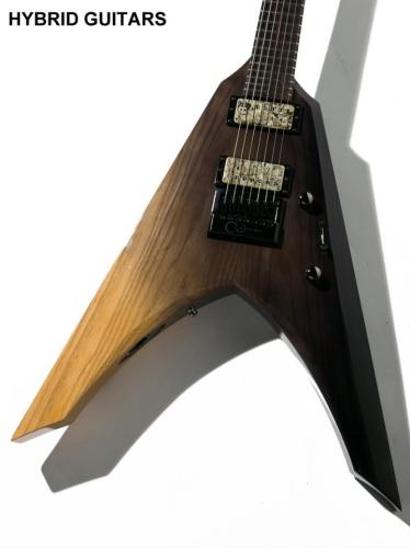 Combat V type EVERTUNE 7st Trans Black Natural Fade Burst with Bare Knuckle Nailbomb