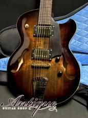 Victor Baker Custom Order Model 14 Semi-Hollow 2016 Antique Violin Brown /1P-Pine Top & Sitka-Spruce Body, Honduras-Mahogany Neck 2.55kg EX++ "Amazing Jazz Tone"_2