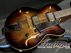 Victor Baker Custom Order Model 14 Semi-Hollow 2016 Antique Violin Brown /1P-Pine Top & Sitka-Spruce Body, Honduras-Mahogany Neck 2.55kg EX++ "Amazing Jazz Tone"_4