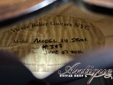 Victor Baker Custom Order Model 14 Semi-Hollow 2016 Antique Violin Brown /1P-Pine Top & Sitka-Spruce Body, Honduras-Mahogany Neck 2.55kg EX++ "Amazing Jazz Tone"_11