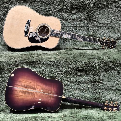 Martin 【現物動画あり】 D-42 Purple Martin Flamed Myrtle【2020年製美品中古】【美しいムラサキツバメの意匠】