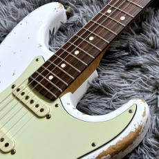 XOTiC XSC-2 Olympic White Heavy Aged w/Roasted Flame Maple Neck【圧巻のヘヴィエイジド】_4
