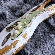 XOTiC XSC-2 Olympic White Heavy Aged w/Roasted Flame Maple Neck【圧巻のヘヴィエイジド】_11