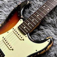 XOTiC XSC-2 3-Tone Burst Heavy Aged w/Roasted Flame Maple Neck【圧巻のヘヴィエイジド!】_4
