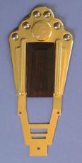 Miller #306 Tailpiece brass/rosewood inlay / Blue Felt 【テールピース】_2