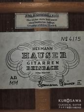 Hermann Hauser ヘルマン・ハウザー3世 2000年製 Jubiläumsmodell 4/15【日本総本店2F 在庫品】