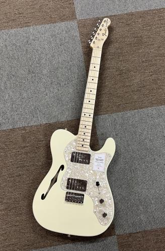 Fender Made in Japan Traditional 70s Telecaster Thinline, Maple Fingerboard, Olympic White