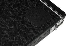 Fender Waylon Jennings Strat/Tele Case, Black Tooled Leather_5