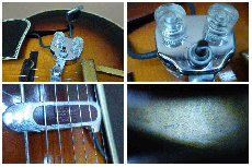 Gibson L-5 pre-war / Carved Spruce Top・Flame Maple Side and Carved Flame Maple Back・Script Logo・Grover Peg・Flower pot Inlay and Block Pear inlay・Ebony fingerboard・Flame Maple Neck・DeArmond Model 1000_16