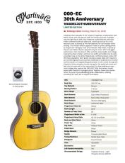 Martin 【ご予約受付中!】000-EC 30th Anniversary【48回無金利可】【送料弊社負担】_9