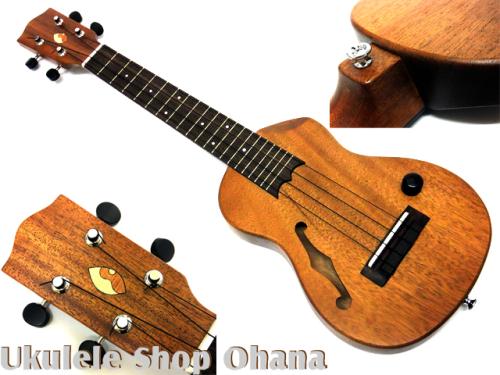 Seilen [SECF-100/OHANA] コンサート ソリッドエレキ アフリカンマホガニー Fishmanパッシブピックアップ搭載