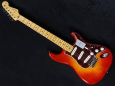 Fender 2024 Collection Made in Japan Hybrid II Stratocaster Flame Sunset Orange Transparent_2