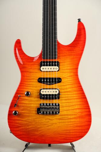 Marchione Guitars Set Neck Carve Top 1pcs Figured Maple H/S/H Left Hand Cherry Sunburst