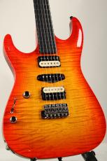 Marchione Guitars Set Neck Carve Top 1pcs Figured Maple H/S/H Left Hand Cherry Sunburst_4