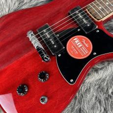 Squier Paranormal Strat-O-Sonic Crimson Red Transparent_3