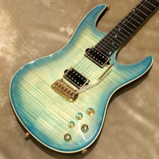 Valenti Guitars Nebula Carved, Ice Blue(Dark Burst)