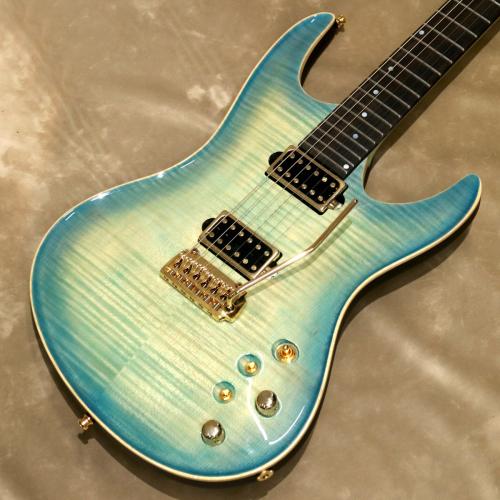 Valenti Guitars Nebula Carved, Ice Blue(Dark Burst)