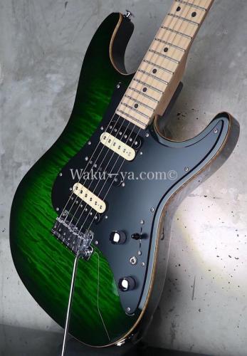 Suhr Standard Zebra PU / Half Matching HEAD /Lime Green Burst