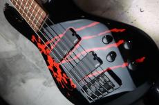 Spector LG5ALEXBKDP Legend 5 Alex Webster Solid Black Gloss with Drip Pattern_6