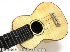 夢弦堂 ソプラノロングネック カーリーメイプル/カーリー栃 #137 中古委託_6