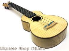 夢弦堂 ソプラノロングネック カーリーメイプル/カーリー栃 #137 中古委託_8