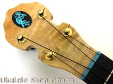 夢弦堂 ソプラノロングネック カーリーメイプル/カーリー栃 #137 中古委託_12
