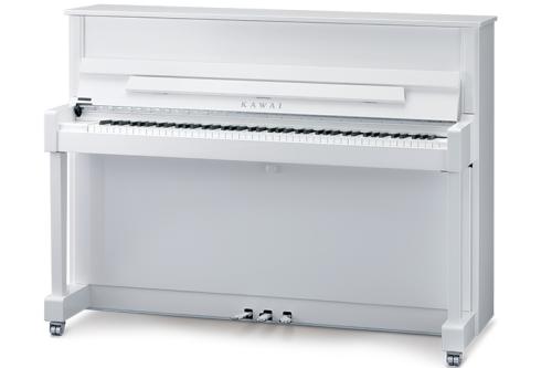 KAWAI K-114SX　WHP【新品818,000円(税込)の所、展示品限定で735,900(税込)!】白鏡面仕上げ　アップライトピアノ