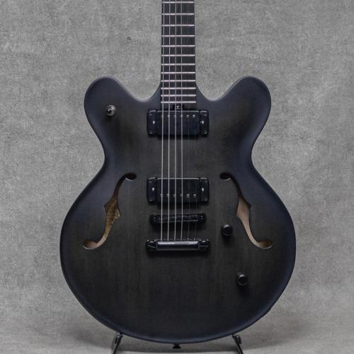 Victor Baker Guitars Model 35 Chambered Semi-hollow Black Smoke Sunburst Stain S/N:755