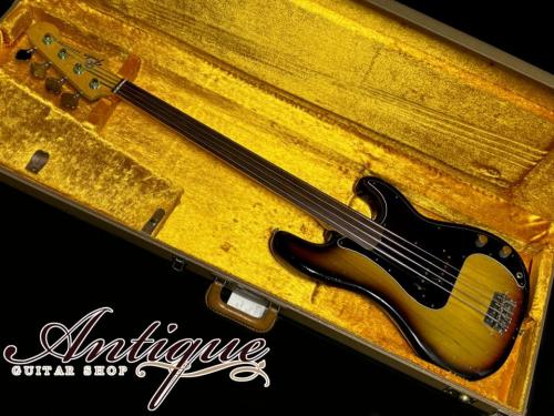 Fender Precision Bass Fretless 1977 Sunburst Virgin-Solder & Hi-Originality Parts w/Dark Rosewood FB 3.68kg "Light Weight Ash"