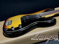 Fender Precision Bass Fretless 1977 Sunburst Virgin-Solder & Hi-Originality Parts w/Dark Rosewood FB 3.68kg "Light Weight Ash"_6