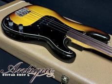 Fender Precision Bass Fretless 1977 Sunburst Virgin-Solder & Hi-Originality Parts w/Dark Rosewood FB 3.68kg "Light Weight Ash"_8