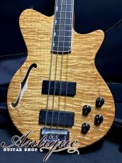 Koll Guitars Thunder Glide Semi-Hollow Active Bass 2007 Amber /Exotic Figured w/2-Band EQ 3.72kg "One-Off Custom"_2