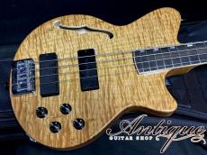 Koll Guitars Thunder Glide Semi-Hollow Active Bass 2007 Amber /Exotic Figured w/2-Band EQ 3.72kg "One-Off Custom"_4