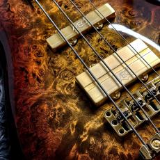 Warwick Custom Shop MasterBuilt Streamer Stage II 4-String 2025 Limited Edition Bleached Honey Sunset Burst_4