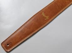 MOODY STRAPS 2.5" LEATHER BACKED GUITAR STRAP -SUEDE- BROWN/CREAM_3