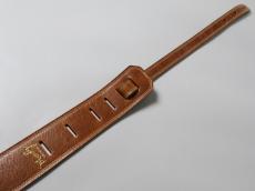 MOODY STRAPS 2.5" LEATHER BACKED GUITAR STRAP -SUEDE- BROWN/CREAM_4