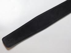 MOODY STRAPS 2.5" LEATHER BACKED GUITAR STRAP -SUEDE- BLACK/BLACK_7