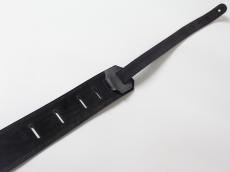 MOODY STRAPS 2.5" LEATHER BACKED GUITAR STRAP -SUEDE- BLACK/BLACK_8