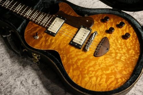 Bizen Works Custom Order Grain Arced BRW Limited Quilted Maple Top Brazilian Rosewood Neck Lemon Burst