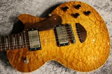 Bizen Works Custom Order Grain Arced BRW Limited Quilted Maple Top Brazilian Rosewood Neck Lemon Burst_5