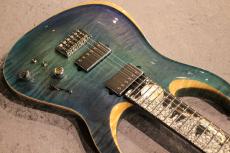 Giulio Negrini Guitars (GNG) Custom Order Brea Carved 6 Custom Theme Inlay "Winter Wolves" 【Made in Switzerland】【Art Inlay】_6