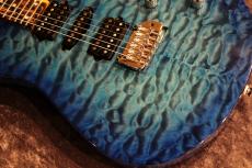 Koca Guitars Light DC 5A Quilt Maple Top/Ash Back/Birdseye Maple Neck/Pale Moon Ebony FB Bora Bora Blue Burst_4