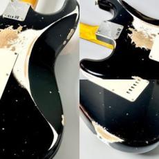 Fender Custom Shop  1960 Stratocaster  Heavy Relic Aged Black/Olympic White [ 3.56kg] #CZ588262_8