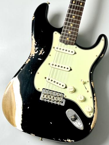 Fender Custom Shop 1960 Stratocaster Heavy Relic - Aged Black Over Olympic White  ≒3.6kg #CZ588087