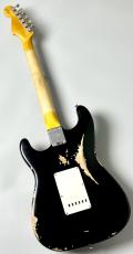 Fender Custom Shop 1960 Stratocaster Heavy Relic - Aged Black Over Olympic White  ≒3.6kg #CZ588087_9
