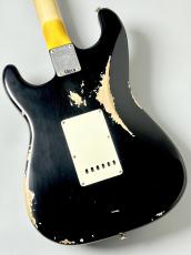 Fender Custom Shop 1960 Stratocaster Heavy Relic - Aged Black Over Olympic White  ≒3.6kg #CZ588087_10